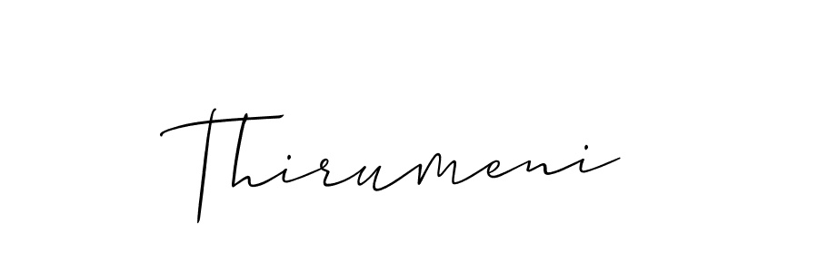 Design your own signature with our free online signature maker. With this signature software, you can create a handwritten (Allison_Script) signature for name Thirumeni. Thirumeni signature style 2 images and pictures png