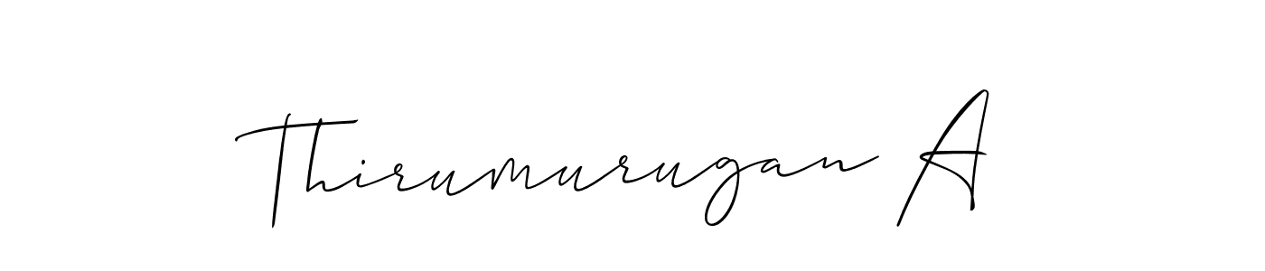 Allison_Script is a professional signature style that is perfect for those who want to add a touch of class to their signature. It is also a great choice for those who want to make their signature more unique. Get Thirumurugan A name to fancy signature for free. Thirumurugan A signature style 2 images and pictures png