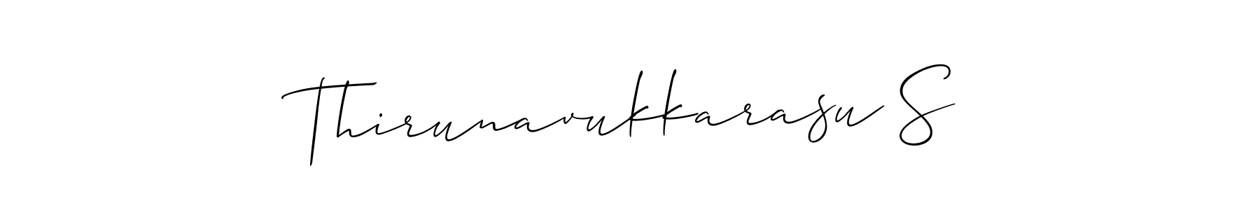 How to make Thirunavukkarasu S signature? Allison_Script is a professional autograph style. Create handwritten signature for Thirunavukkarasu S name. Thirunavukkarasu S signature style 2 images and pictures png