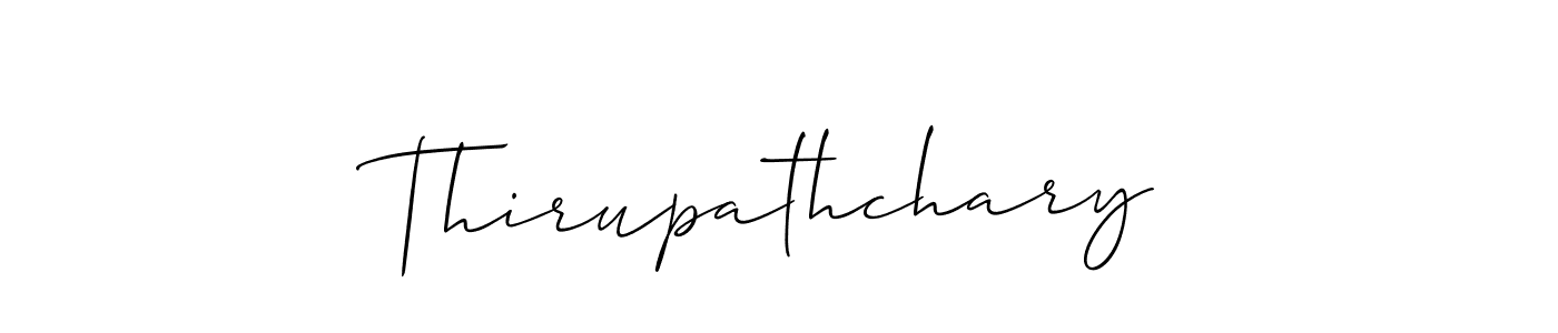 You should practise on your own different ways (Allison_Script) to write your name (Thirupathchary) in signature. don't let someone else do it for you. Thirupathchary signature style 2 images and pictures png