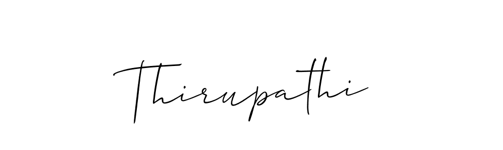 Similarly Allison_Script is the best handwritten signature design. Signature creator online .You can use it as an online autograph creator for name Thirupathi. Thirupathi signature style 2 images and pictures png