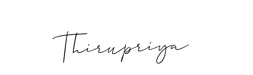 Design your own signature with our free online signature maker. With this signature software, you can create a handwritten (Allison_Script) signature for name Thirupriya. Thirupriya signature style 2 images and pictures png