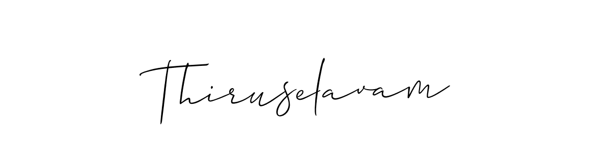 Design your own signature with our free online signature maker. With this signature software, you can create a handwritten (Allison_Script) signature for name Thiruselavam. Thiruselavam signature style 2 images and pictures png
