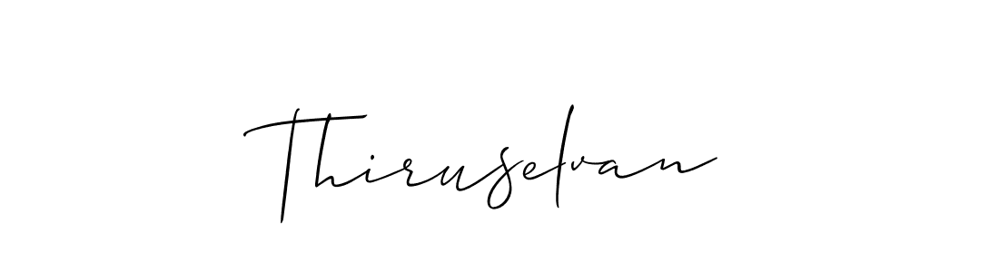 Create a beautiful signature design for name Thiruselvan. With this signature (Allison_Script) fonts, you can make a handwritten signature for free. Thiruselvan signature style 2 images and pictures png