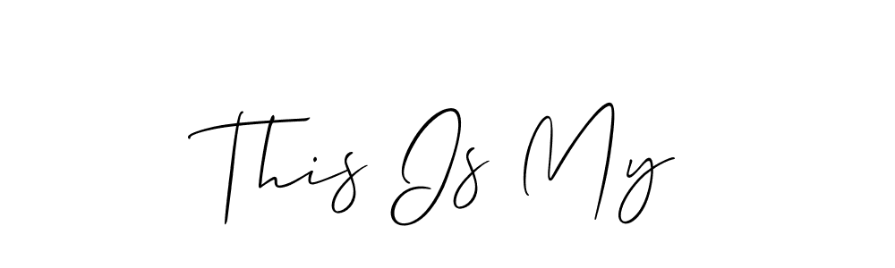 How to Draw This Is My signature style? Allison_Script is a latest design signature styles for name This Is My. This Is My signature style 2 images and pictures png