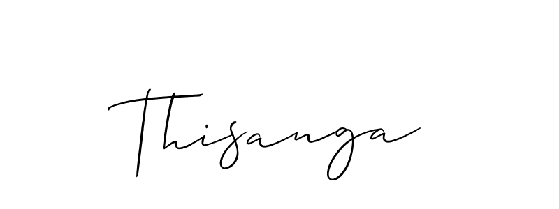 Design your own signature with our free online signature maker. With this signature software, you can create a handwritten (Allison_Script) signature for name Thisanga. Thisanga signature style 2 images and pictures png