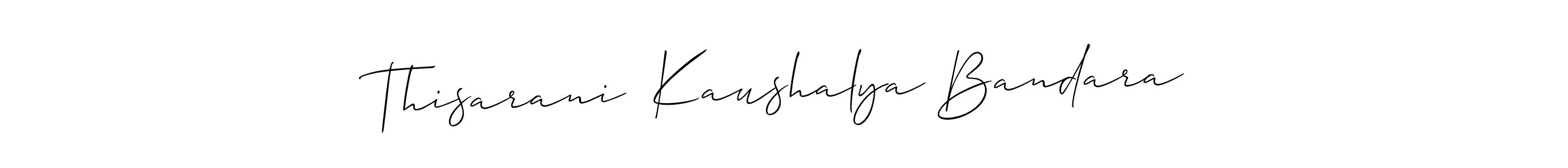 It looks lik you need a new signature style for name Thisarani  Kaushalya Bandara. Design unique handwritten (Allison_Script) signature with our free signature maker in just a few clicks. Thisarani  Kaushalya Bandara signature style 2 images and pictures png