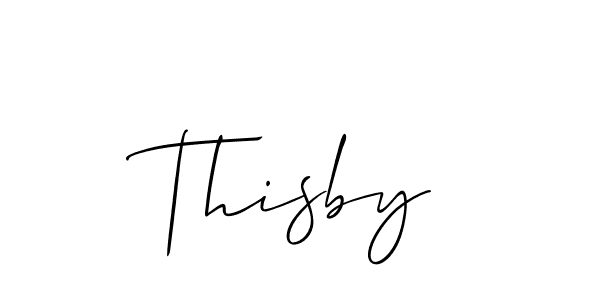 Create a beautiful signature design for name Thisby. With this signature (Allison_Script) fonts, you can make a handwritten signature for free. Thisby signature style 2 images and pictures png