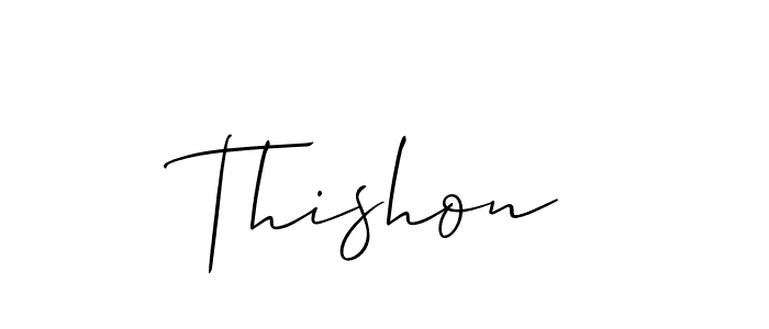 Make a beautiful signature design for name Thishon. With this signature (Allison_Script) style, you can create a handwritten signature for free. Thishon signature style 2 images and pictures png