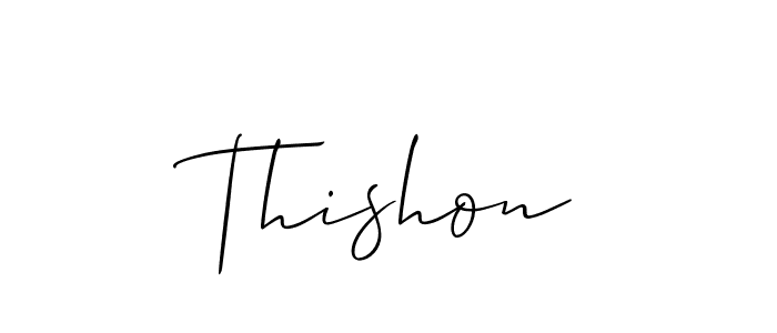 Similarly Allison_Script is the best handwritten signature design. Signature creator online .You can use it as an online autograph creator for name Thishon. Thishon signature style 2 images and pictures png