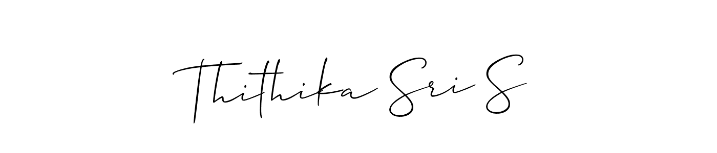 Make a beautiful signature design for name Thithika Sri S. Use this online signature maker to create a handwritten signature for free. Thithika Sri S signature style 2 images and pictures png