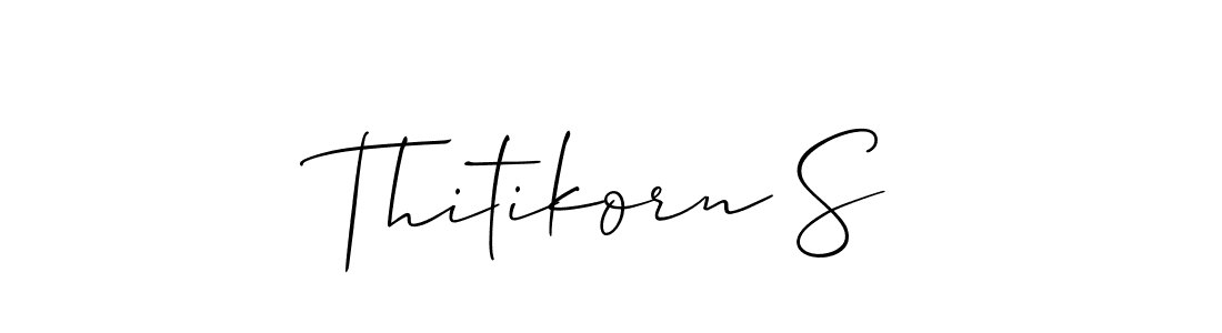Allison_Script is a professional signature style that is perfect for those who want to add a touch of class to their signature. It is also a great choice for those who want to make their signature more unique. Get Thitikorn S name to fancy signature for free. Thitikorn S signature style 2 images and pictures png