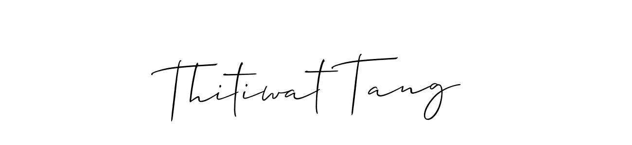 Similarly Allison_Script is the best handwritten signature design. Signature creator online .You can use it as an online autograph creator for name Thitiwat Tang. Thitiwat Tang signature style 2 images and pictures png