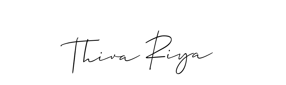 Make a short Thiva Riya signature style. Manage your documents anywhere anytime using Allison_Script. Create and add eSignatures, submit forms, share and send files easily. Thiva Riya signature style 2 images and pictures png