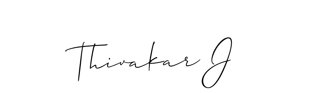 Create a beautiful signature design for name Thivakar J. With this signature (Allison_Script) fonts, you can make a handwritten signature for free. Thivakar J signature style 2 images and pictures png