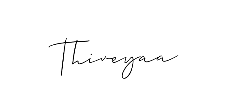 Design your own signature with our free online signature maker. With this signature software, you can create a handwritten (Allison_Script) signature for name Thiveyaa. Thiveyaa signature style 2 images and pictures png