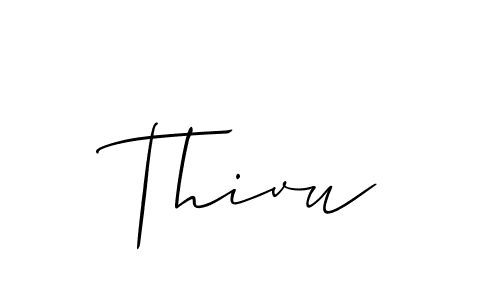 Create a beautiful signature design for name Thivu. With this signature (Allison_Script) fonts, you can make a handwritten signature for free. Thivu signature style 2 images and pictures png