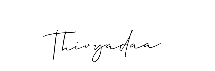 How to make Thivyadaa signature? Allison_Script is a professional autograph style. Create handwritten signature for Thivyadaa name. Thivyadaa signature style 2 images and pictures png