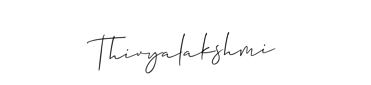 Make a short Thivyalakshmi signature style. Manage your documents anywhere anytime using Allison_Script. Create and add eSignatures, submit forms, share and send files easily. Thivyalakshmi signature style 2 images and pictures png