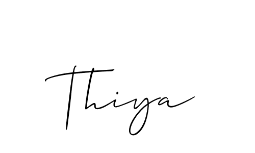 Make a beautiful signature design for name Thiya. With this signature (Allison_Script) style, you can create a handwritten signature for free. Thiya signature style 2 images and pictures png