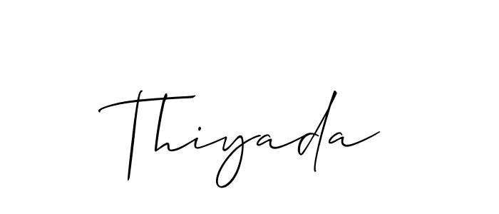 How to Draw Thiyada signature style? Allison_Script is a latest design signature styles for name Thiyada. Thiyada signature style 2 images and pictures png