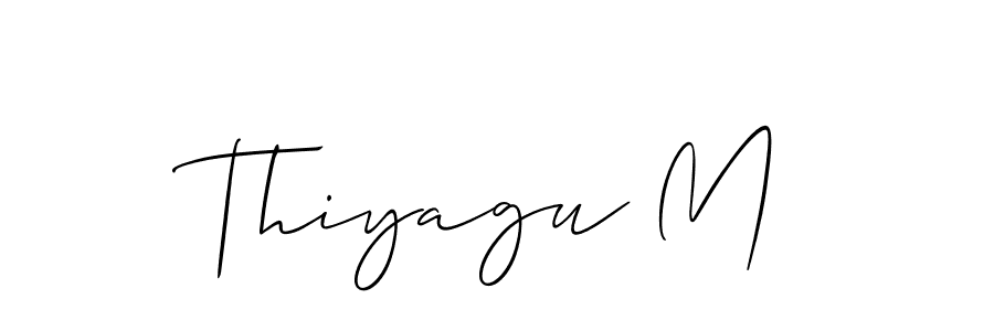 Similarly Allison_Script is the best handwritten signature design. Signature creator online .You can use it as an online autograph creator for name Thiyagu M. Thiyagu M signature style 2 images and pictures png