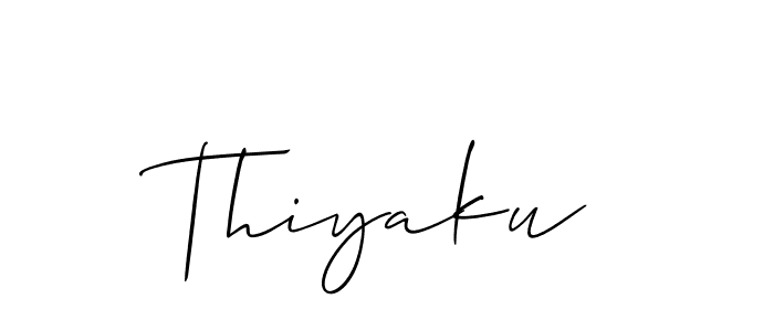 Also we have Thiyaku name is the best signature style. Create professional handwritten signature collection using Allison_Script autograph style. Thiyaku signature style 2 images and pictures png