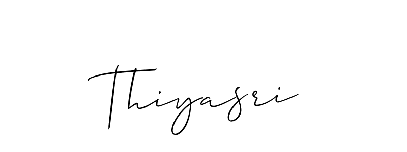 Also we have Thiyasri name is the best signature style. Create professional handwritten signature collection using Allison_Script autograph style. Thiyasri signature style 2 images and pictures png