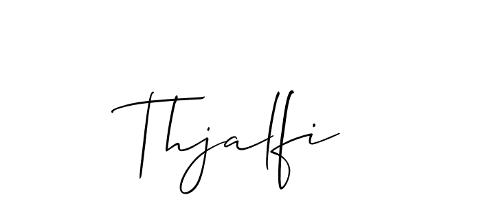 Make a short Thjalfi signature style. Manage your documents anywhere anytime using Allison_Script. Create and add eSignatures, submit forms, share and send files easily. Thjalfi signature style 2 images and pictures png