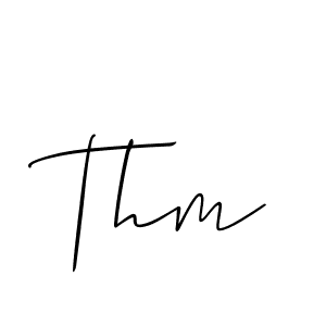 How to make Thm signature? Allison_Script is a professional autograph style. Create handwritten signature for Thm name. Thm signature style 2 images and pictures png
