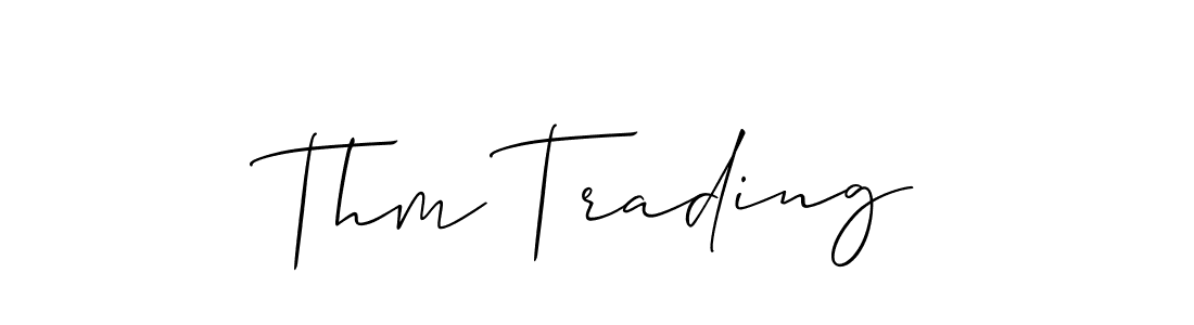 if you are searching for the best signature style for your name Thm Trading. so please give up your signature search. here we have designed multiple signature styles  using Allison_Script. Thm Trading signature style 2 images and pictures png