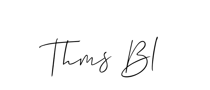 if you are searching for the best signature style for your name Thms Bl. so please give up your signature search. here we have designed multiple signature styles  using Allison_Script. Thms Bl signature style 2 images and pictures png