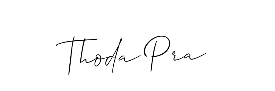 It looks lik you need a new signature style for name Thoda Pra. Design unique handwritten (Allison_Script) signature with our free signature maker in just a few clicks. Thoda Pra signature style 2 images and pictures png