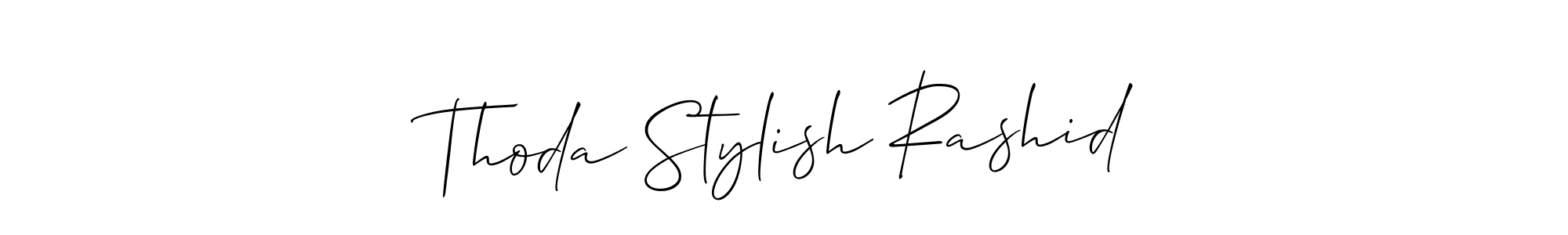 Make a beautiful signature design for name Thoda Stylish Rashid. With this signature (Allison_Script) style, you can create a handwritten signature for free. Thoda Stylish Rashid signature style 2 images and pictures png