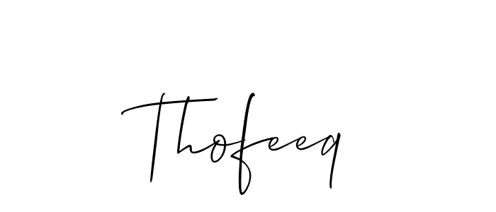 Make a beautiful signature design for name Thofeeq. Use this online signature maker to create a handwritten signature for free. Thofeeq signature style 2 images and pictures png