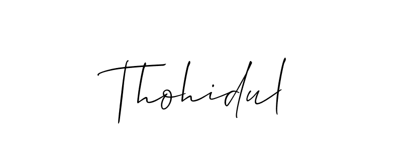 Make a short Thohidul signature style. Manage your documents anywhere anytime using Allison_Script. Create and add eSignatures, submit forms, share and send files easily. Thohidul signature style 2 images and pictures png