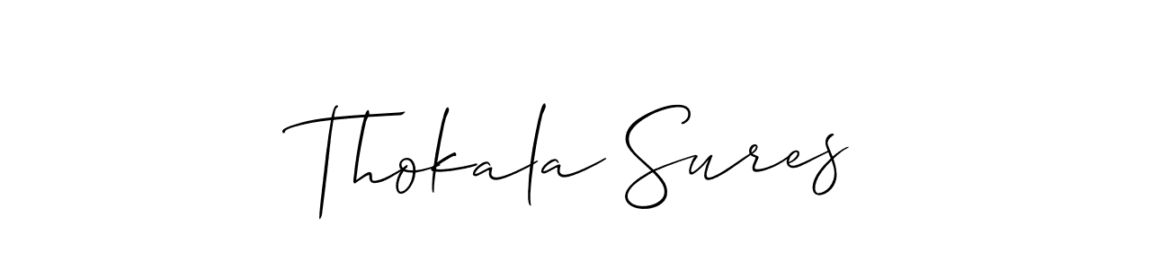 Make a beautiful signature design for name Thokala Sures. Use this online signature maker to create a handwritten signature for free. Thokala Sures signature style 2 images and pictures png