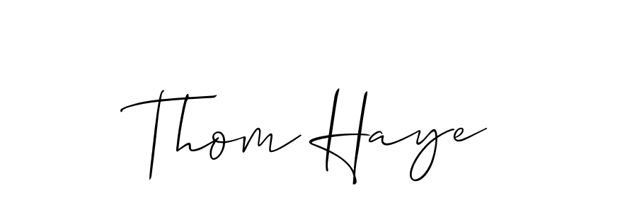 How to Draw Thom Haye signature style? Allison_Script is a latest design signature styles for name Thom Haye. Thom Haye signature style 2 images and pictures png