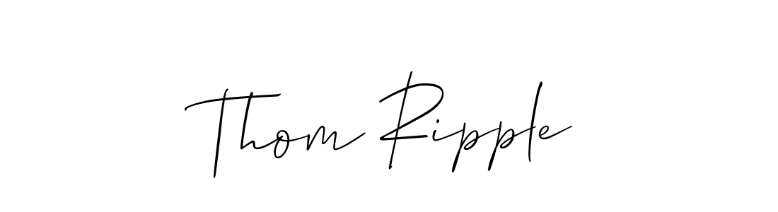 Also You can easily find your signature by using the search form. We will create Thom Ripple name handwritten signature images for you free of cost using Allison_Script sign style. Thom Ripple signature style 2 images and pictures png