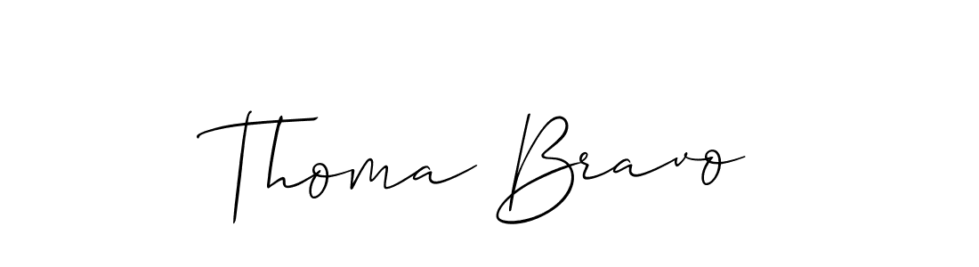 The best way (Allison_Script) to make a short signature is to pick only two or three words in your name. The name Thoma Bravo include a total of six letters. For converting this name. Thoma Bravo signature style 2 images and pictures png