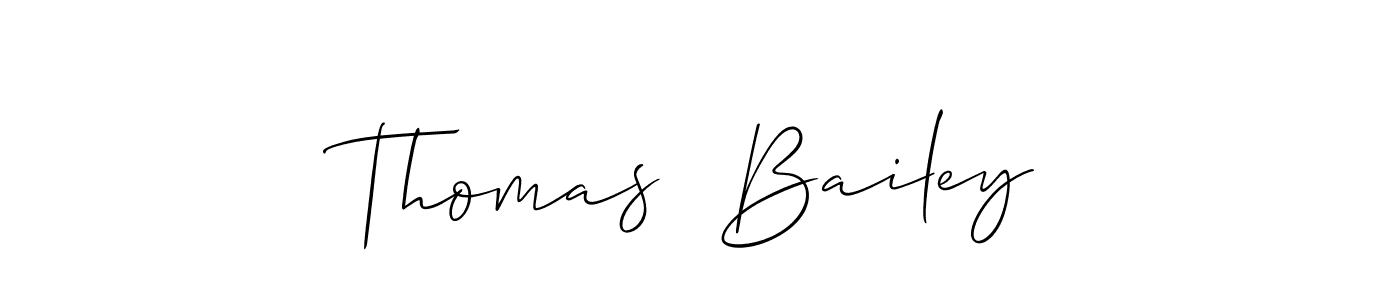 Create a beautiful signature design for name Thomas  Bailey. With this signature (Allison_Script) fonts, you can make a handwritten signature for free. Thomas  Bailey signature style 2 images and pictures png