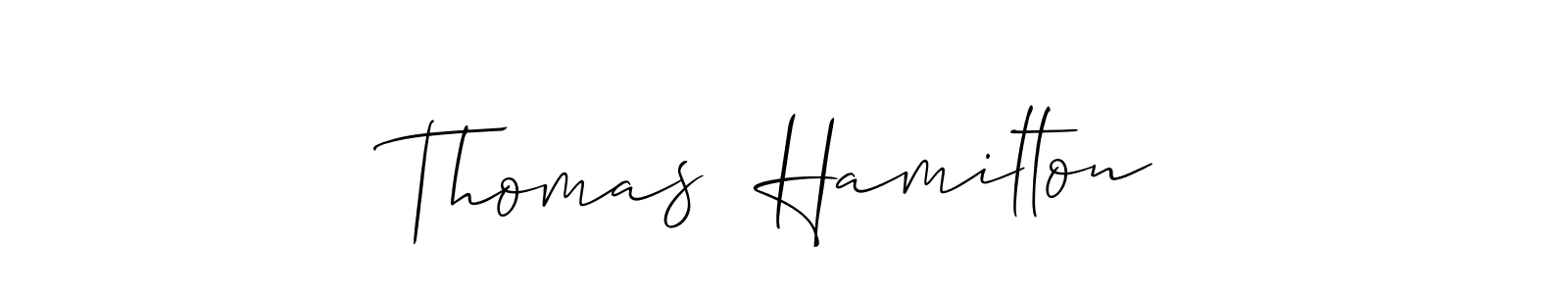 How to make Thomas  Hamilton signature? Allison_Script is a professional autograph style. Create handwritten signature for Thomas  Hamilton name. Thomas  Hamilton signature style 2 images and pictures png