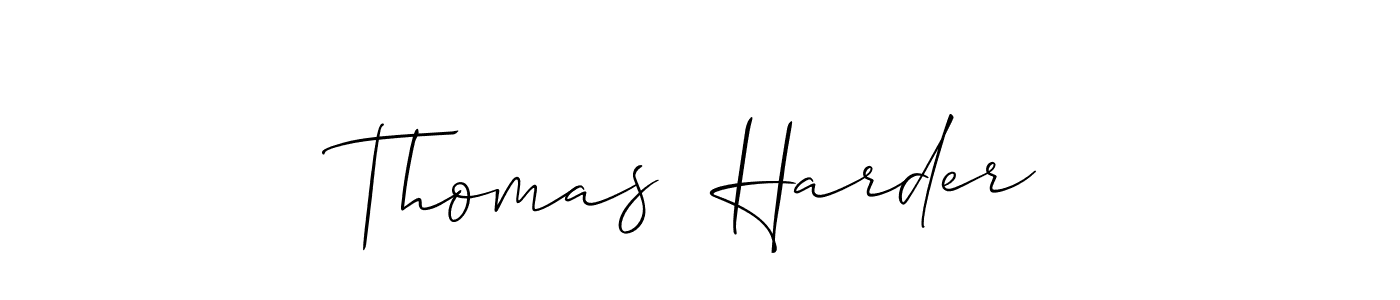 Design your own signature with our free online signature maker. With this signature software, you can create a handwritten (Allison_Script) signature for name Thomas  Harder. Thomas  Harder signature style 2 images and pictures png