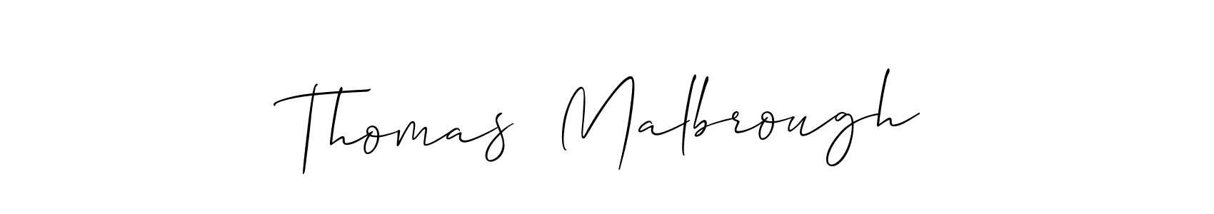 Use a signature maker to create a handwritten signature online. With this signature software, you can design (Allison_Script) your own signature for name Thomas  Malbrough. Thomas  Malbrough signature style 2 images and pictures png