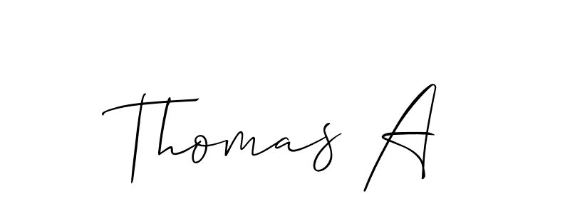 You should practise on your own different ways (Allison_Script) to write your name (Thomas A) in signature. don't let someone else do it for you. Thomas A signature style 2 images and pictures png