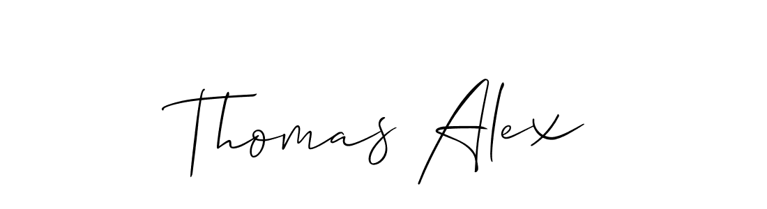 Allison_Script is a professional signature style that is perfect for those who want to add a touch of class to their signature. It is also a great choice for those who want to make their signature more unique. Get Thomas Alex name to fancy signature for free. Thomas Alex signature style 2 images and pictures png