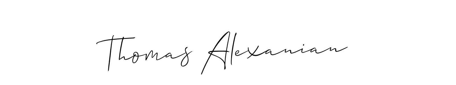 Also You can easily find your signature by using the search form. We will create Thomas Alexanian name handwritten signature images for you free of cost using Allison_Script sign style. Thomas Alexanian signature style 2 images and pictures png