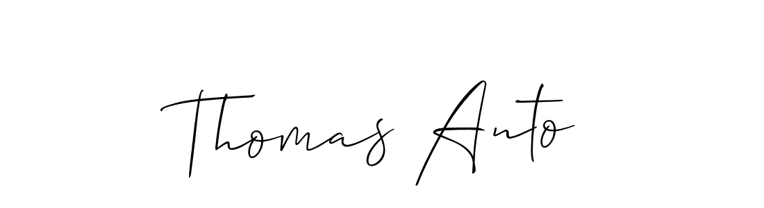 Make a beautiful signature design for name Thomas Anto. Use this online signature maker to create a handwritten signature for free. Thomas Anto signature style 2 images and pictures png