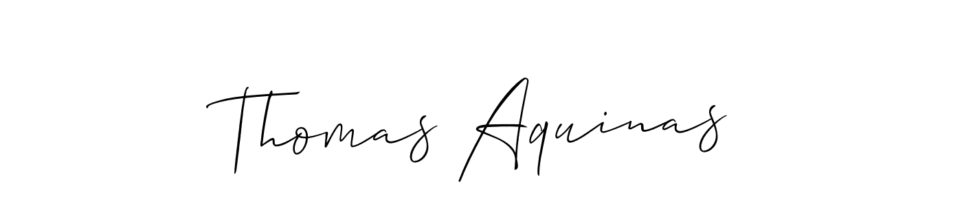 Use a signature maker to create a handwritten signature online. With this signature software, you can design (Allison_Script) your own signature for name Thomas Aquinas. Thomas Aquinas signature style 2 images and pictures png