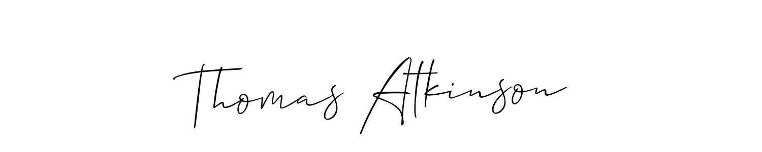 How to make Thomas Atkinson name signature. Use Allison_Script style for creating short signs online. This is the latest handwritten sign. Thomas Atkinson signature style 2 images and pictures png